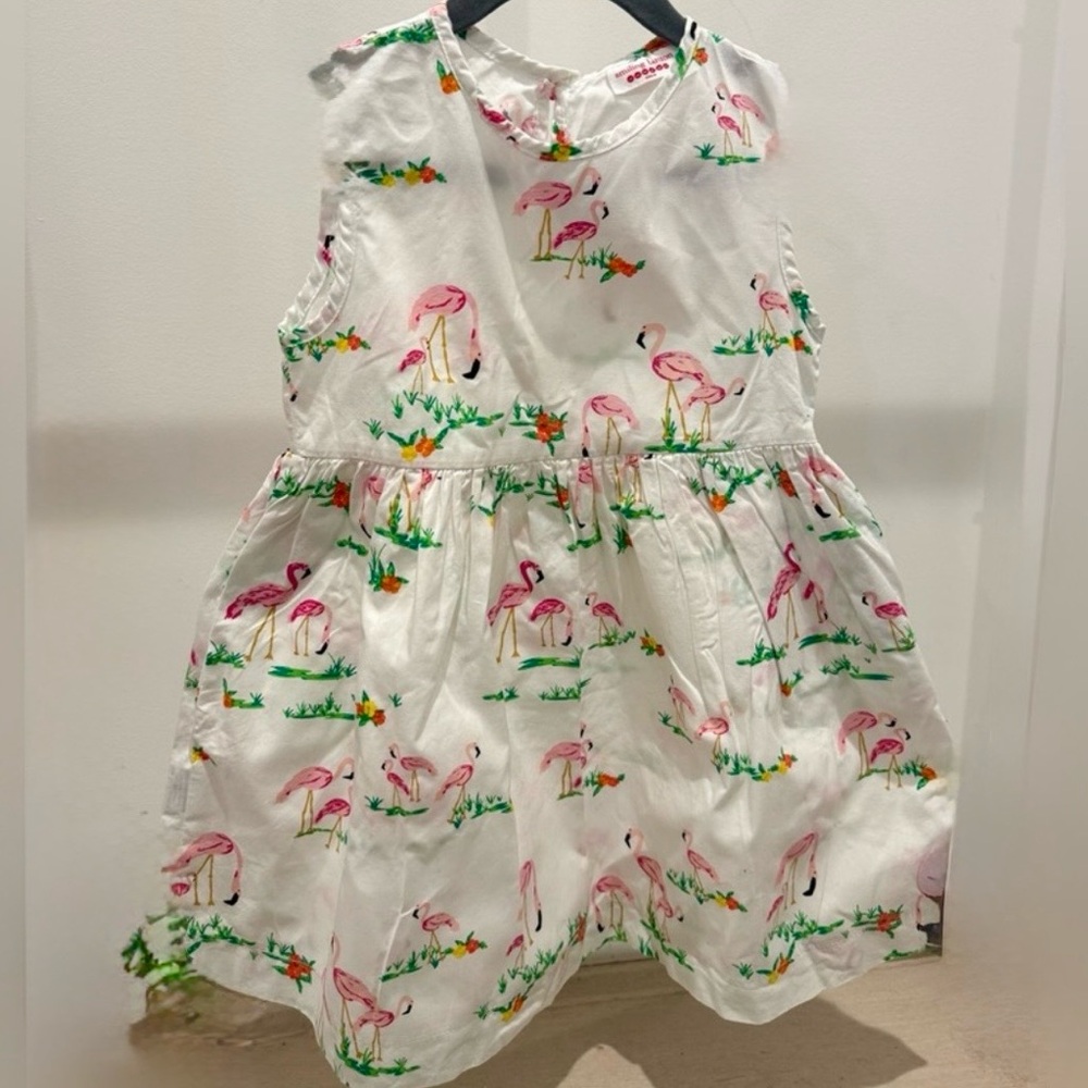 Pristine Smiling Button size 6 flamingo 100% cotton Dress
